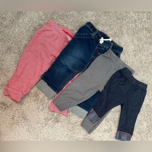 🎊Baby Items SALE! 🎊 Bundle of 4 pairs of pants. Sized 6-9m